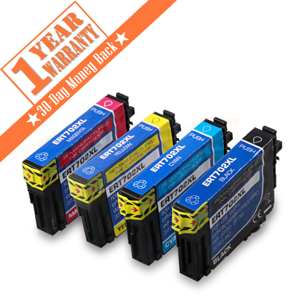 Multiple T702XL Compatible Ink Cartridges for Epson WorkForce WF-3720 3730 3733