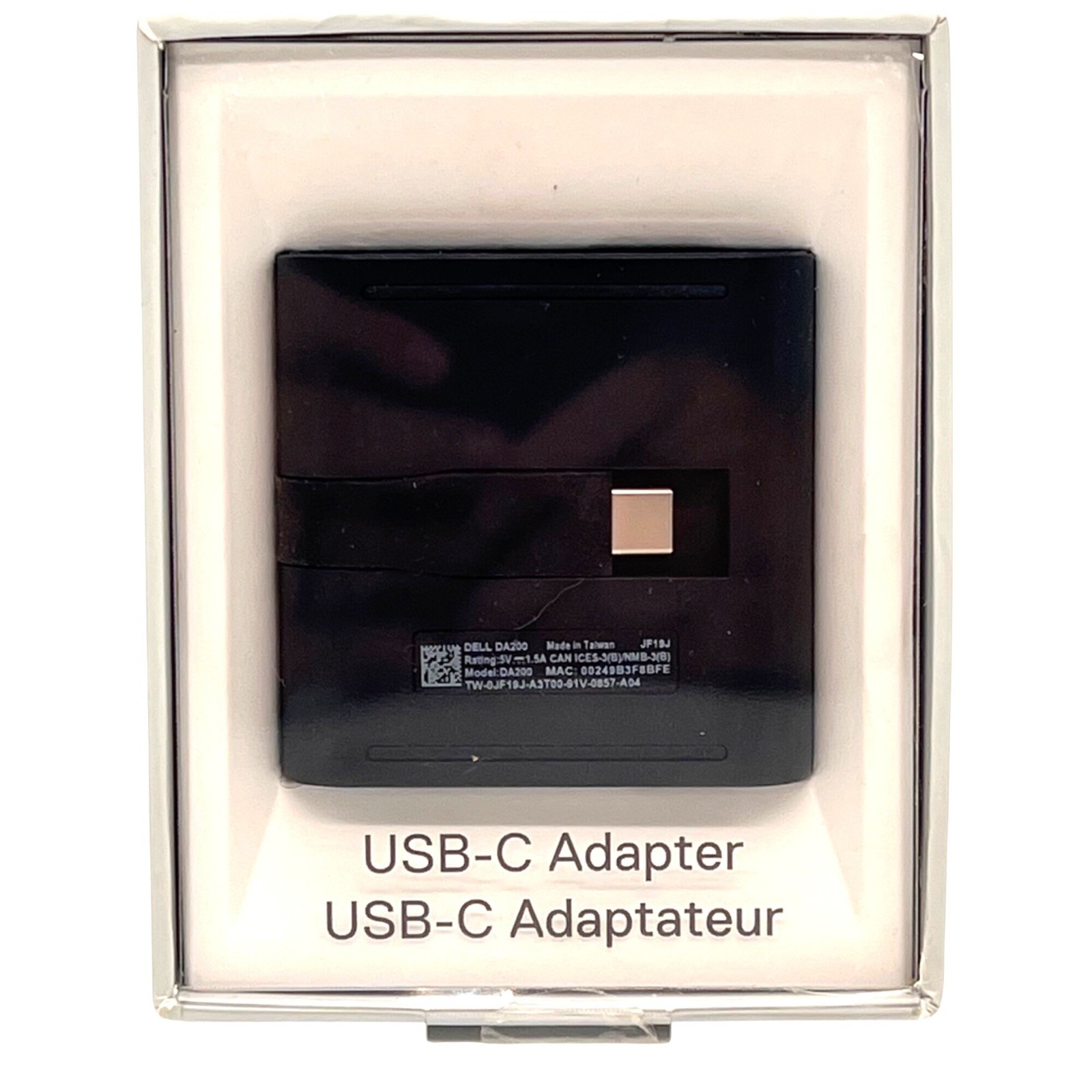 Dell USB-C Adapter DA200 With HDMI VGA Ethernet & USB Ports For Laptops Compact