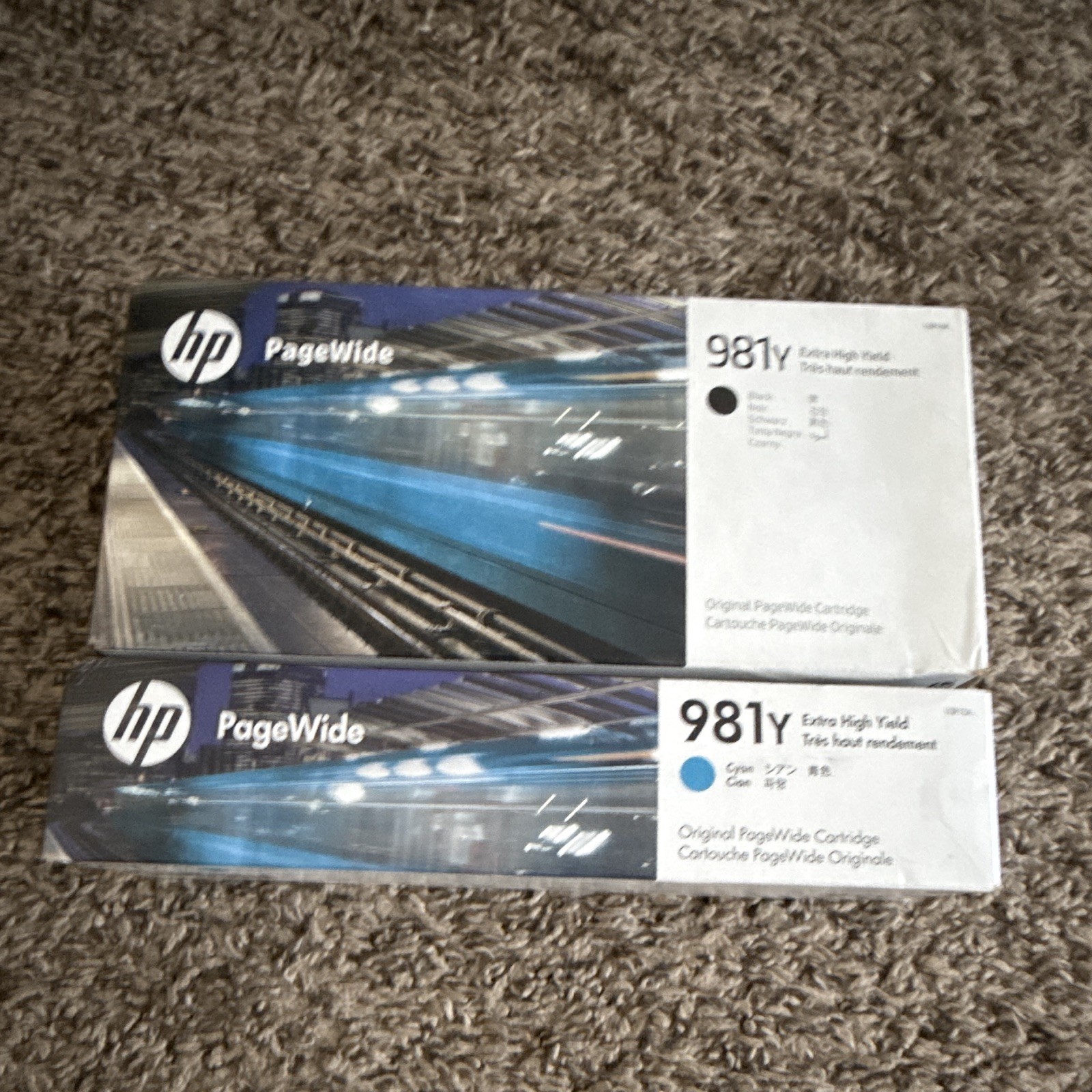 Genuine HP 981Y Black Cyan Extra High Yield PageWide Ink Cartridges