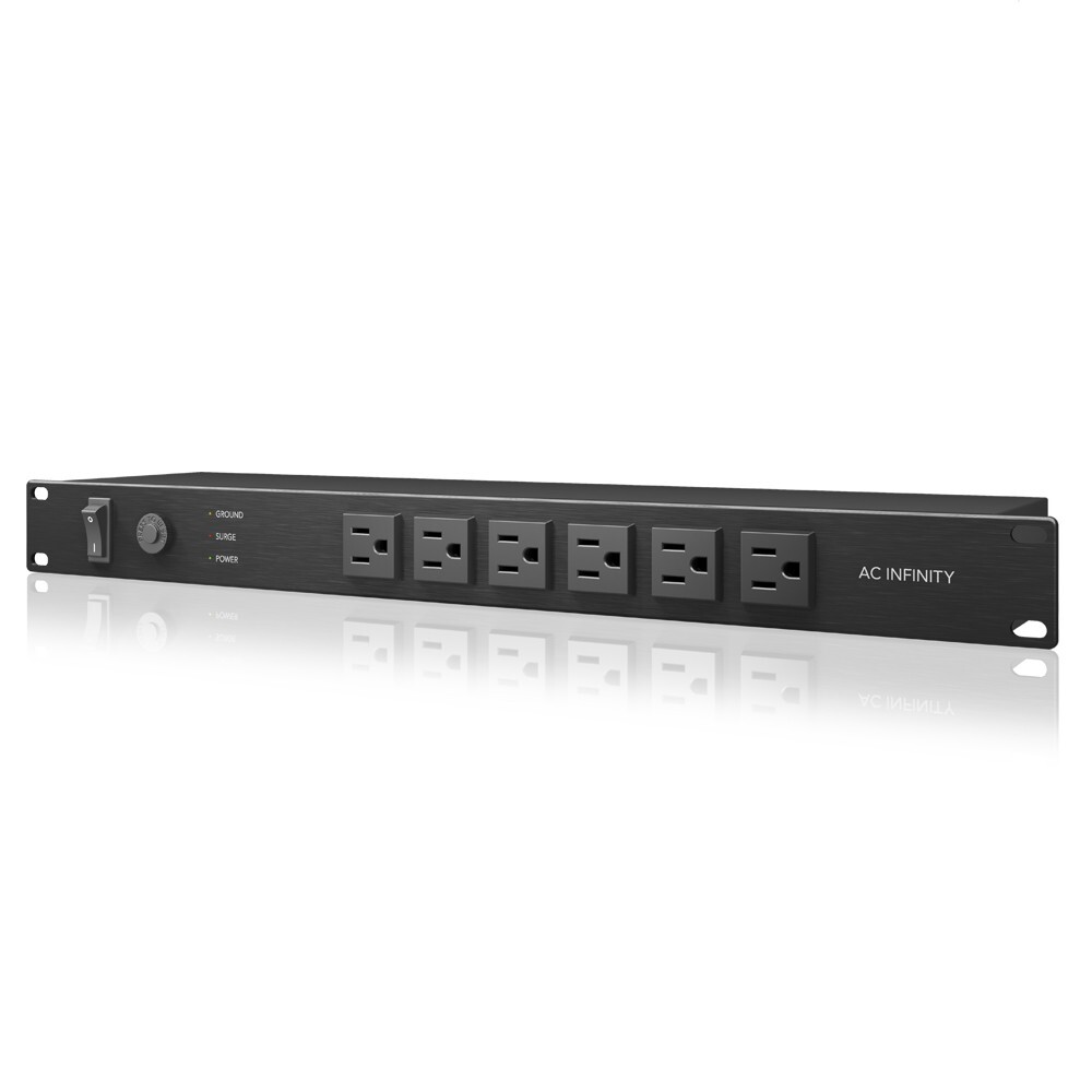TESLACORE A2, Rack Mount Power Distribution Unit 1U, 6 Front & 6 Rear Outlets