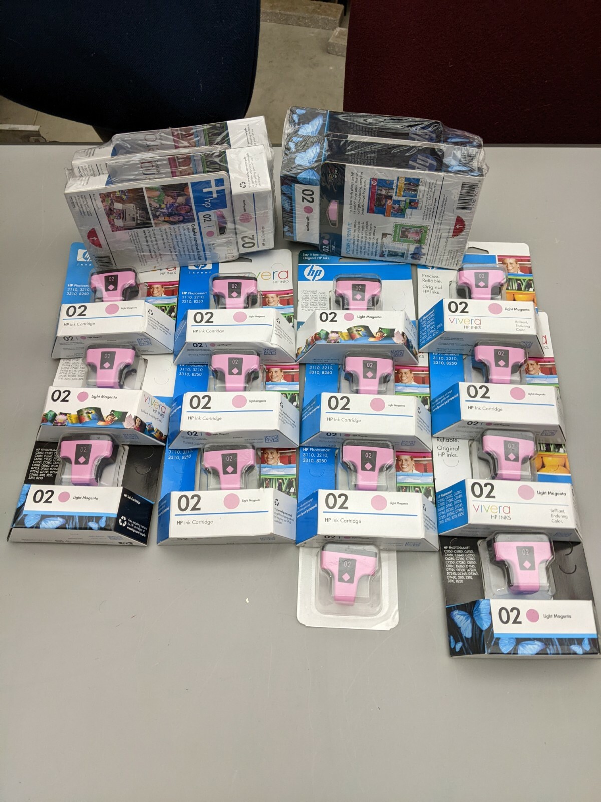 Genuine HP 02 Light Magenta Color Original Ink Printer Cartridge Sealed Charity