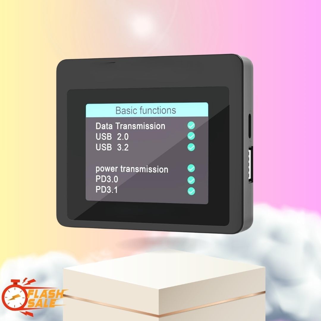 NEW USB Cable Tester 2.4in Screen PD3.0 3.1 Type C Micro B Mini B