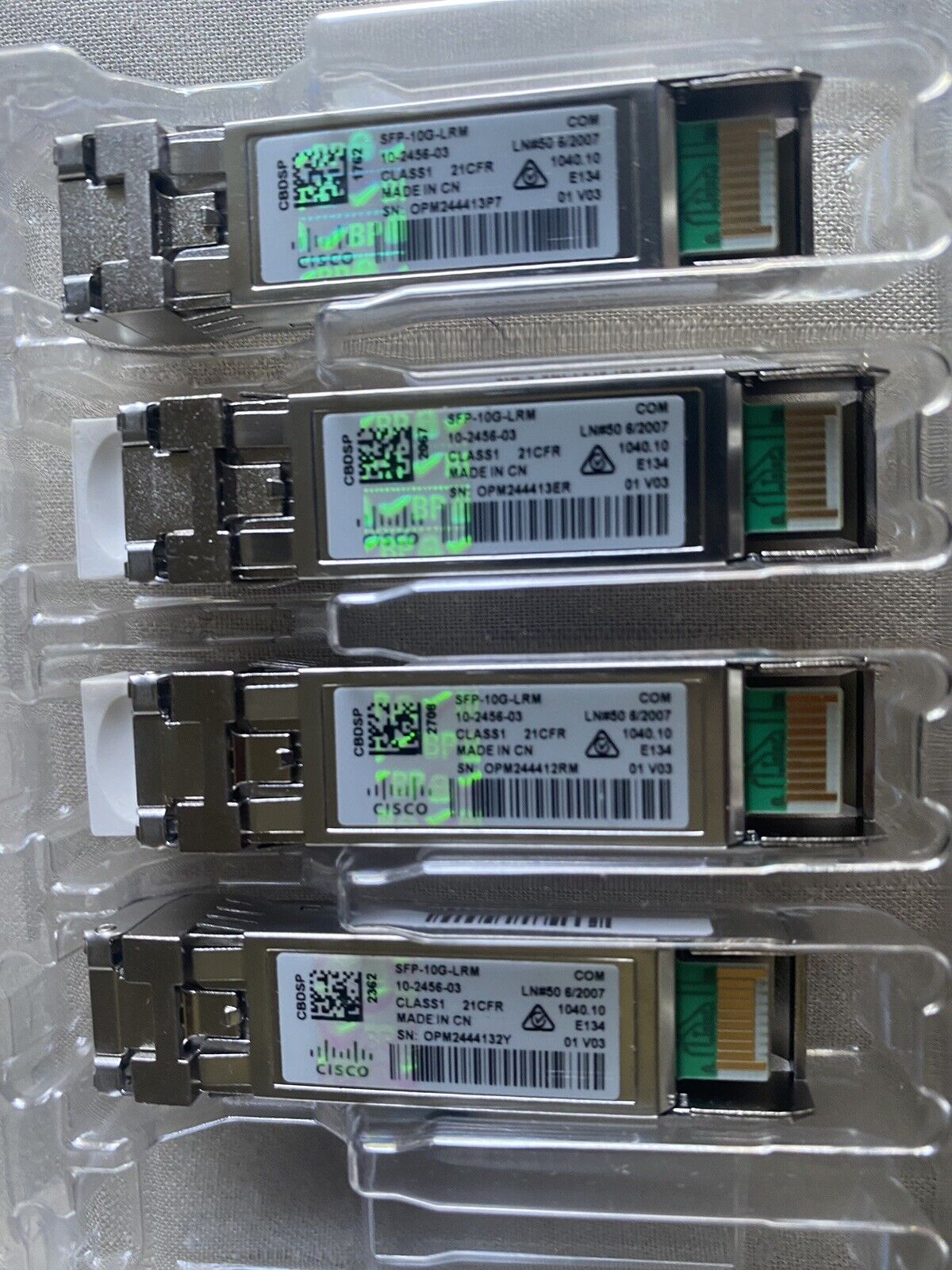 Cisco SFP-10G-LRM  With Hologram( Open Box ) In Clamshell