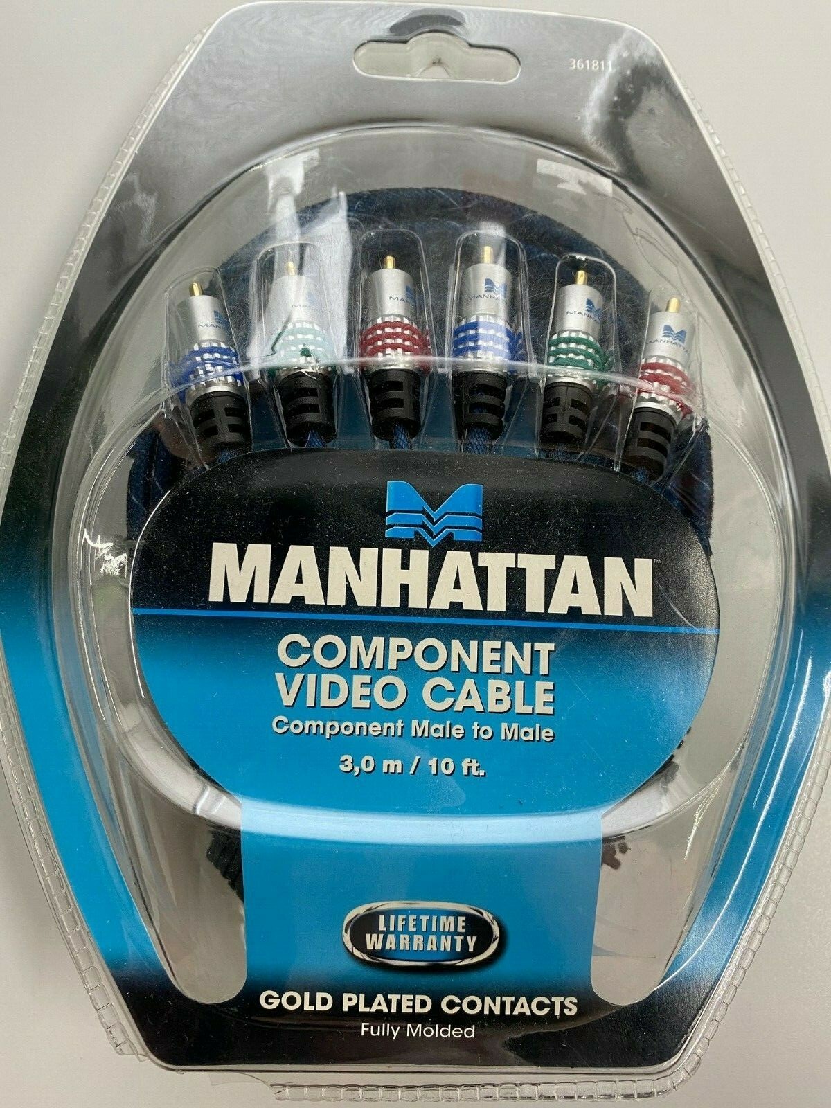 Manhattan Component Video Cable Male to Male, 3.0m/10ft - Unopened