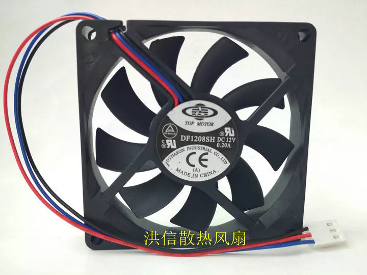 TOP MOTOR DF1208SH DC12V 0.20A 8015 8CM 3-Wire Cooling Fan