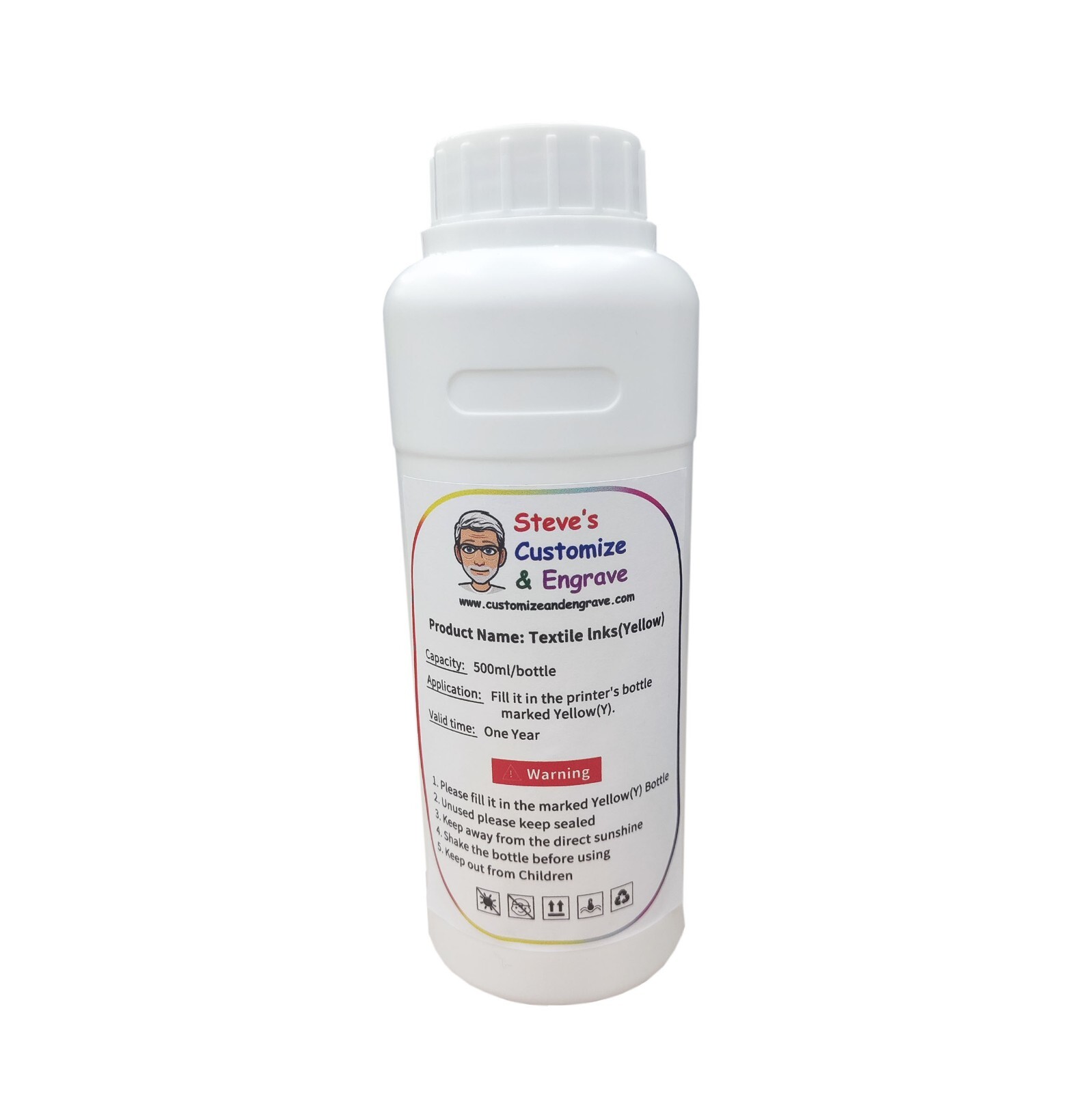 Yellow Textile Garment Ink For Epson Printheads DTG Printers 500ml Ships From FL