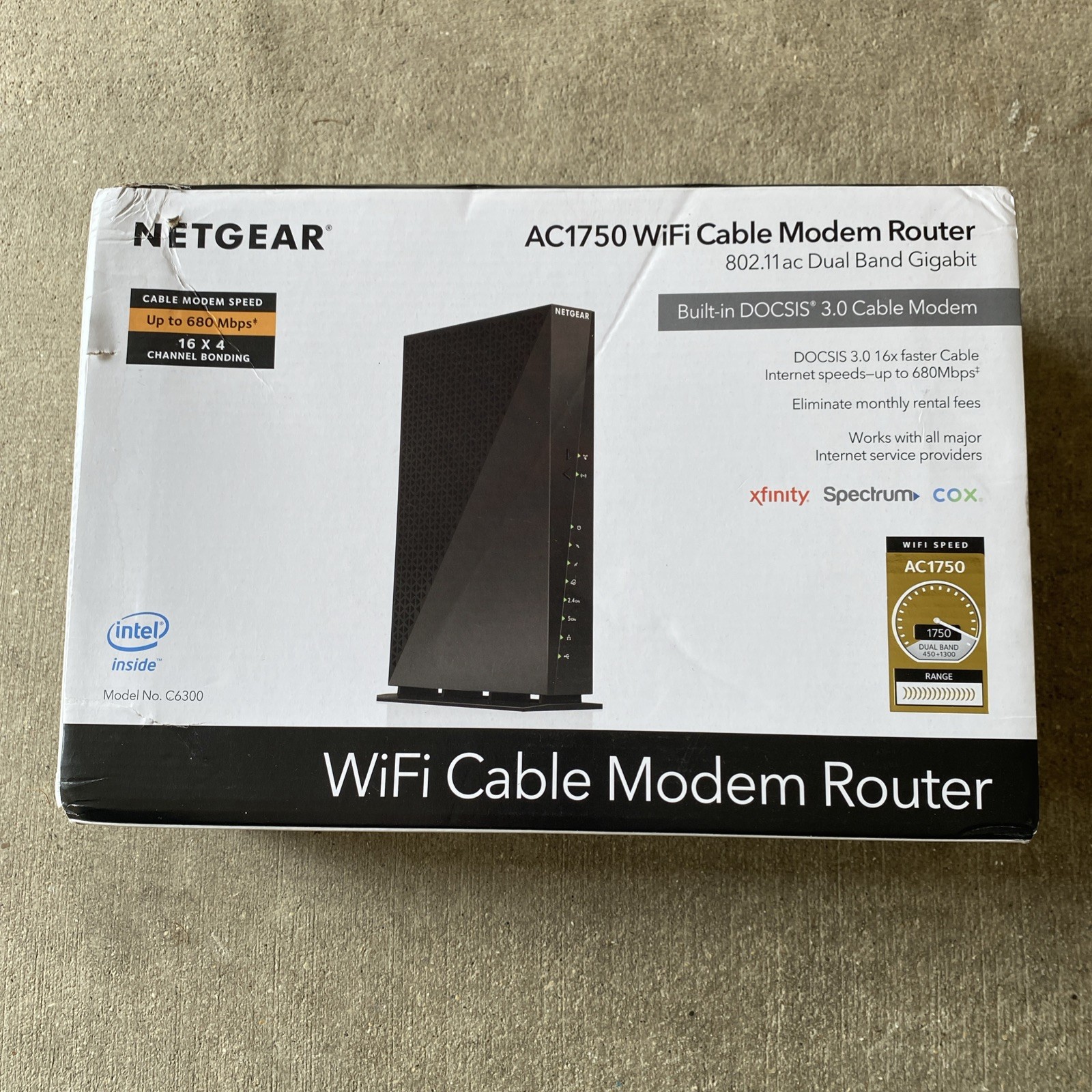 NETGEAR AC1750 WiFi Cable Modem Router C6300 | DOCSIS 3.0 Xfinity Spectrum Cox