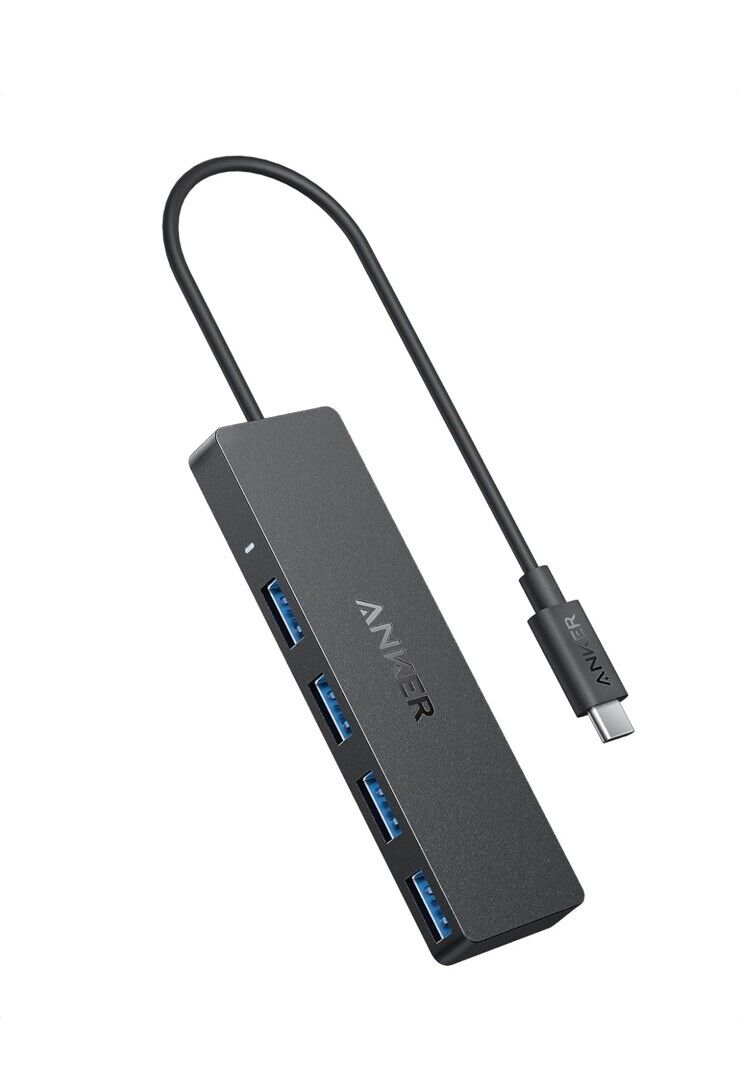 Anker 4-Port USB 3.0 Data Hub - 5Gbps Transfer Speed, 0.7ft Cable For MacBook