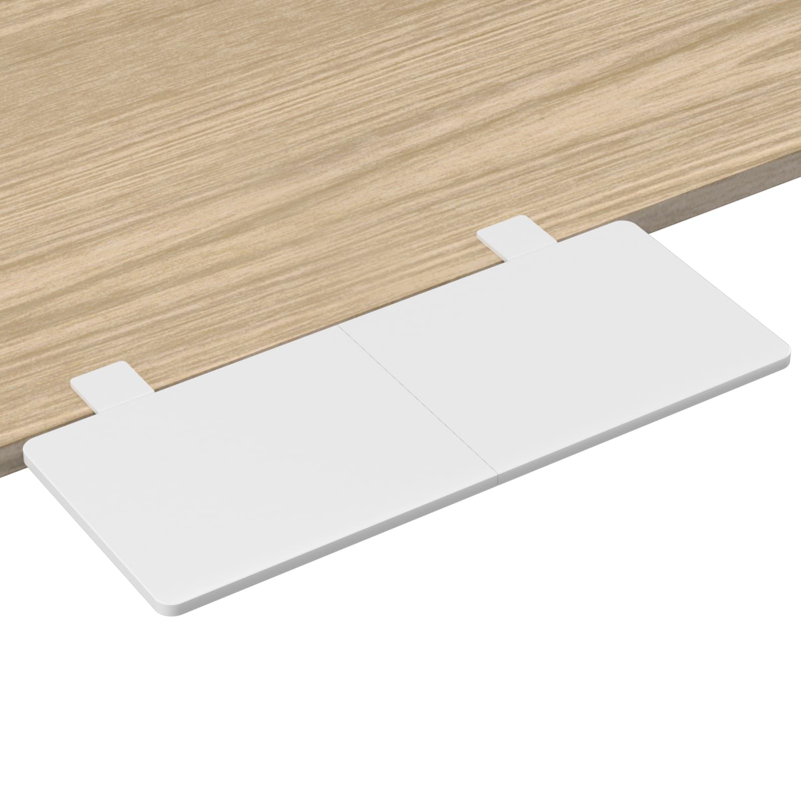 DSF3LW White ClampOn Desk Extender Wrist Support Keyboard Tray 9.5x23.6 Inch