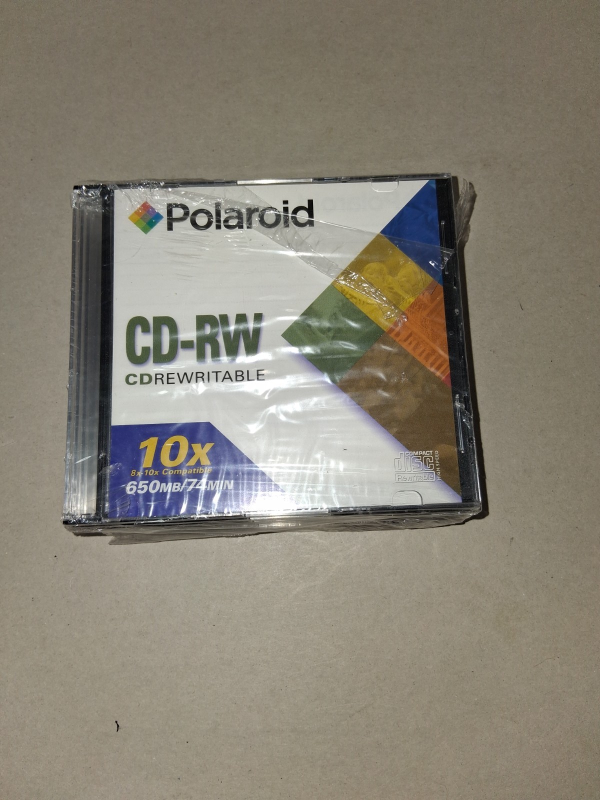 10 Pack Polaroid CD-RW 650MB 74-Minute 10x CD-Rewritable Disc in Slim Case