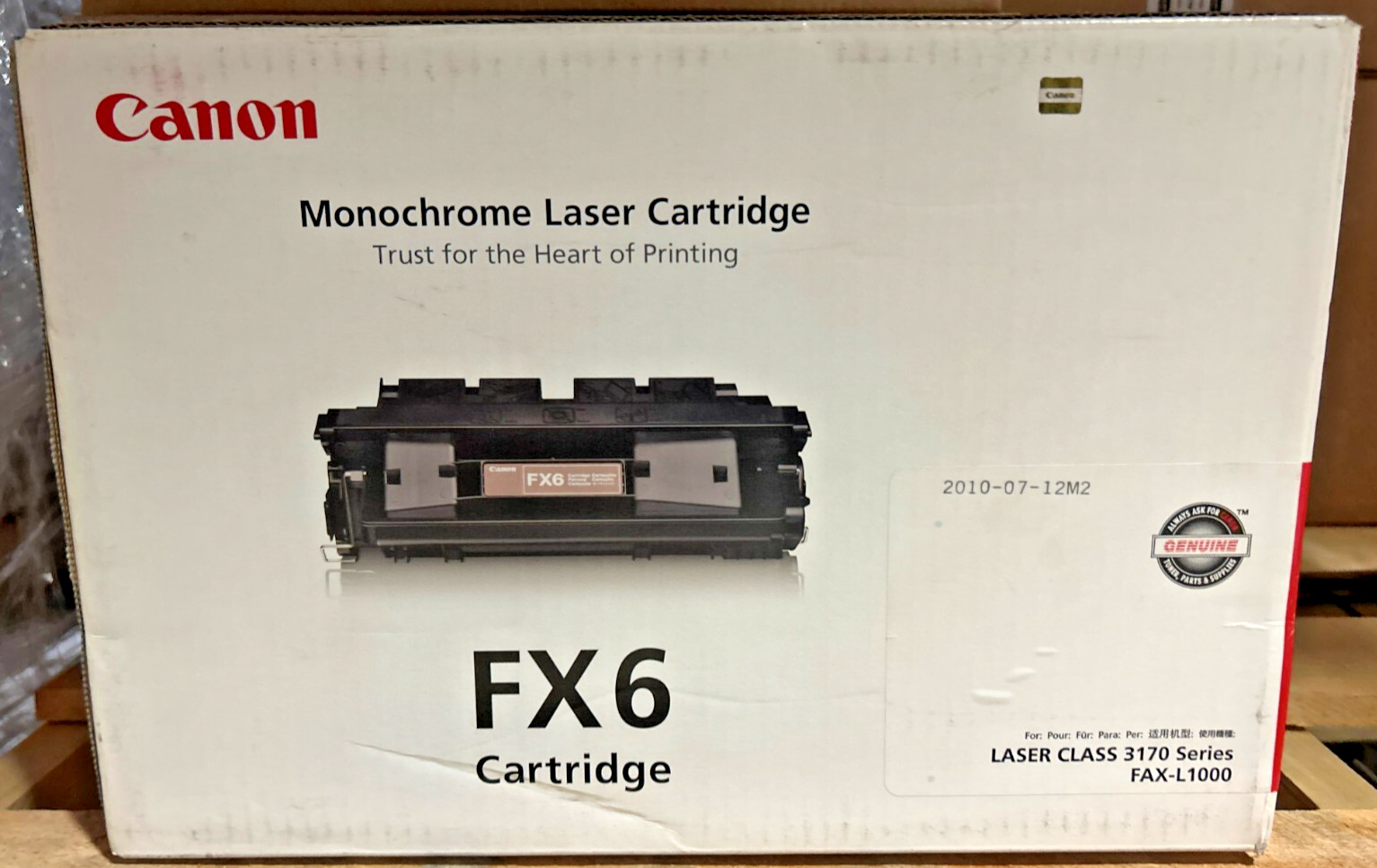 Genuine Canon 1559A002 / FX-6 Black Toner for LaserClass 3175, FAX L1000