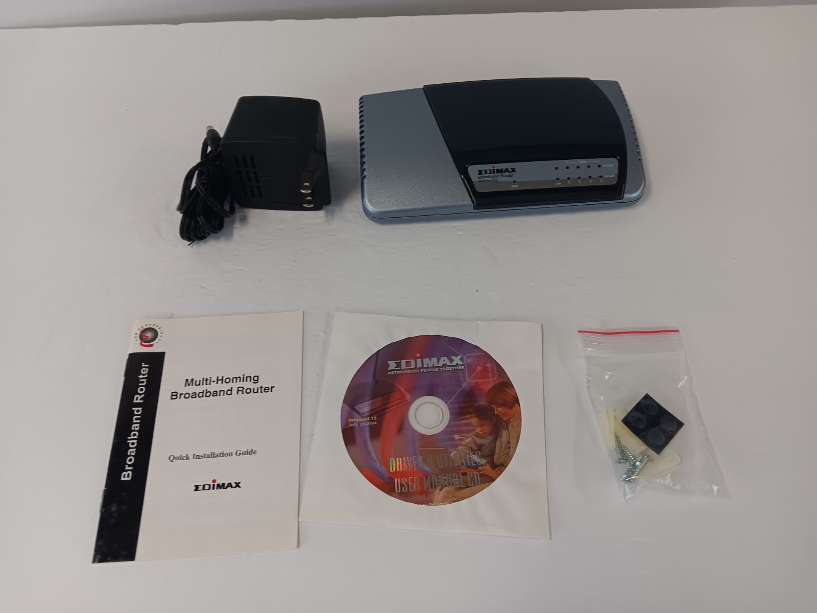 Edimax Broadband Wireless Router Black Silver Untested AS IS