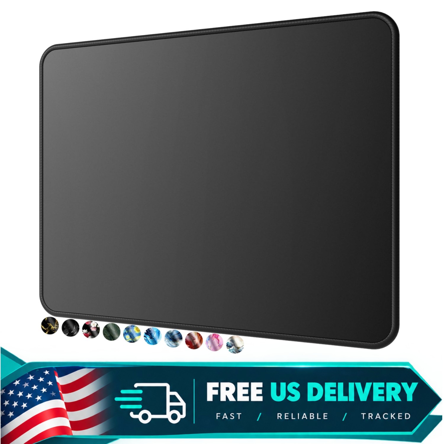 MROCO Essential Office & Gaming Mouse Pad, 30% Larger, 8.5” x 11” in, Black