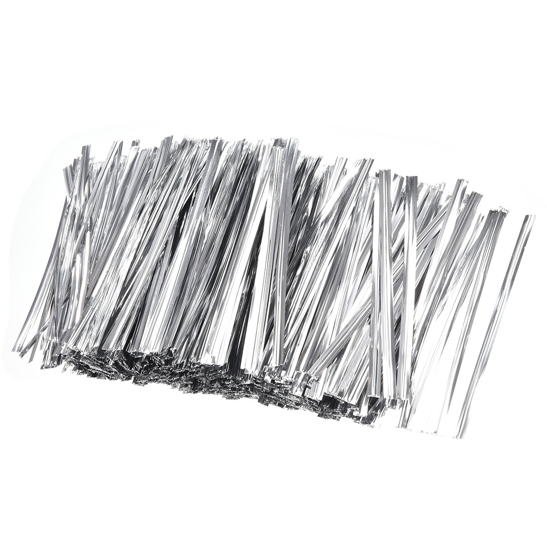 Long Strong Twist Ties 3.15 Inches Quality Plastic Closure Tie Silvery 500pcs
