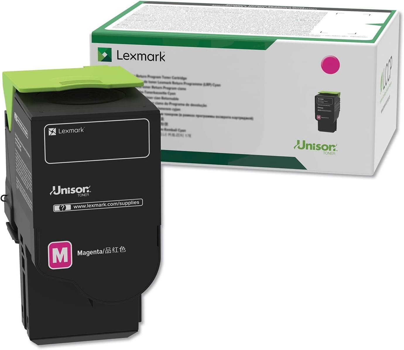 Lexmark C241XM0 Magenta Extra High Yield Return Program Cartridge Toner, Grey