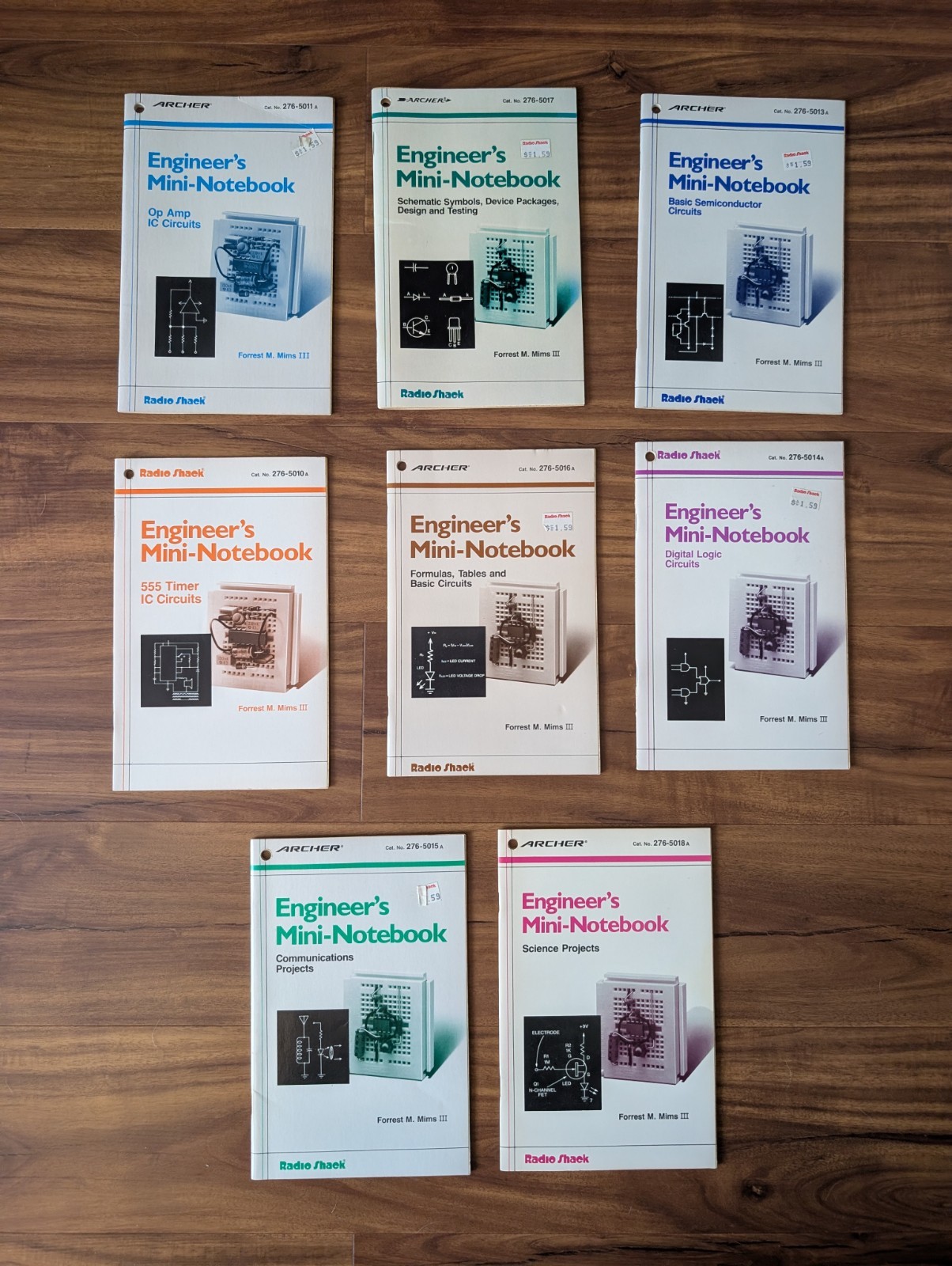 Vtg Radio Shack Archer Engineer's Mini Notebook Lot Of 8 Mims 