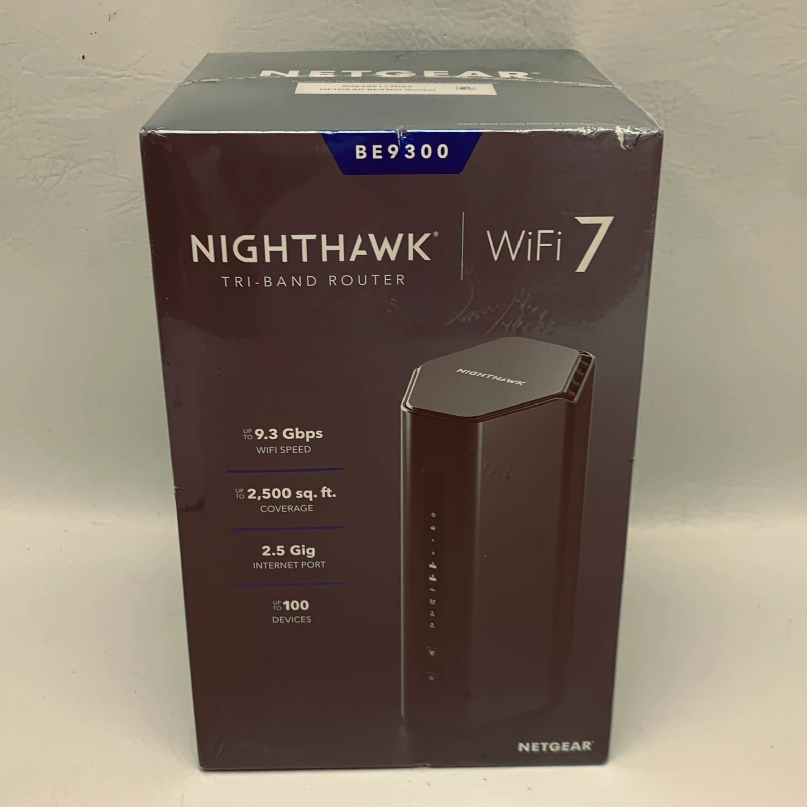 New NETGEAR Nighthawk BE9300 WiFi 7 Tri-Band Router BE9300-1AZPAS Black