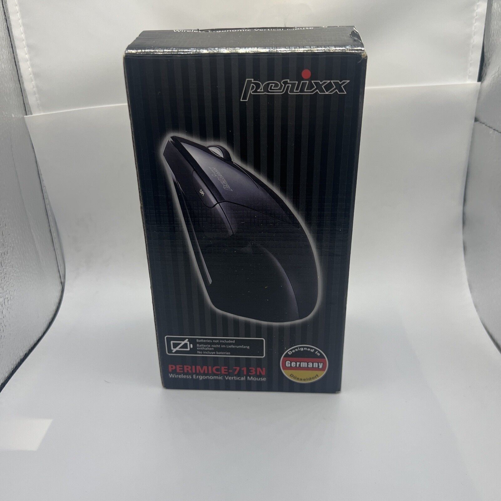 Perixx PERIMICE-713N Wireless Ergonomic Vertical Mouse Right Handed Design Black