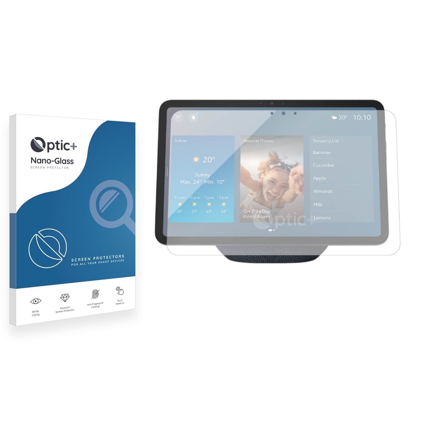 Optic+ Nano Glass Screen Protector for Amazon Echo Show 11 2025