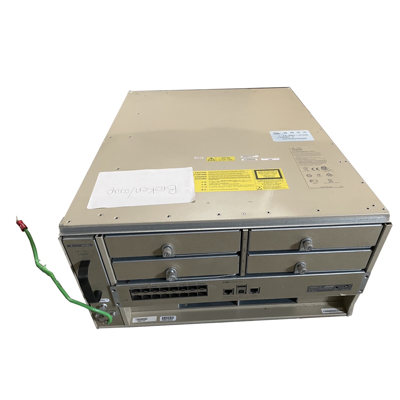 CISCO Catalyst C6880-X Chassis ONLY (For Parts or Repair) (Damaged)