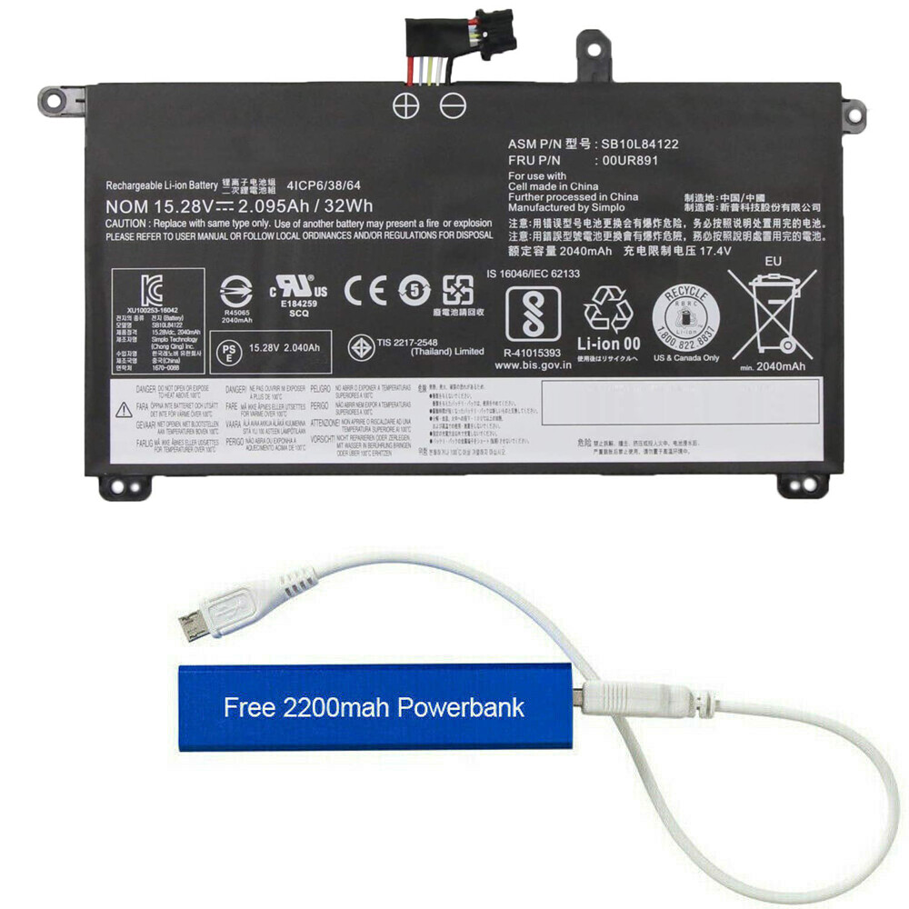 NEW SB10L84122 01AV493 REPLACEMENT BATTERY FOR THINKPAD T570 T580 P51S P52S 32WH