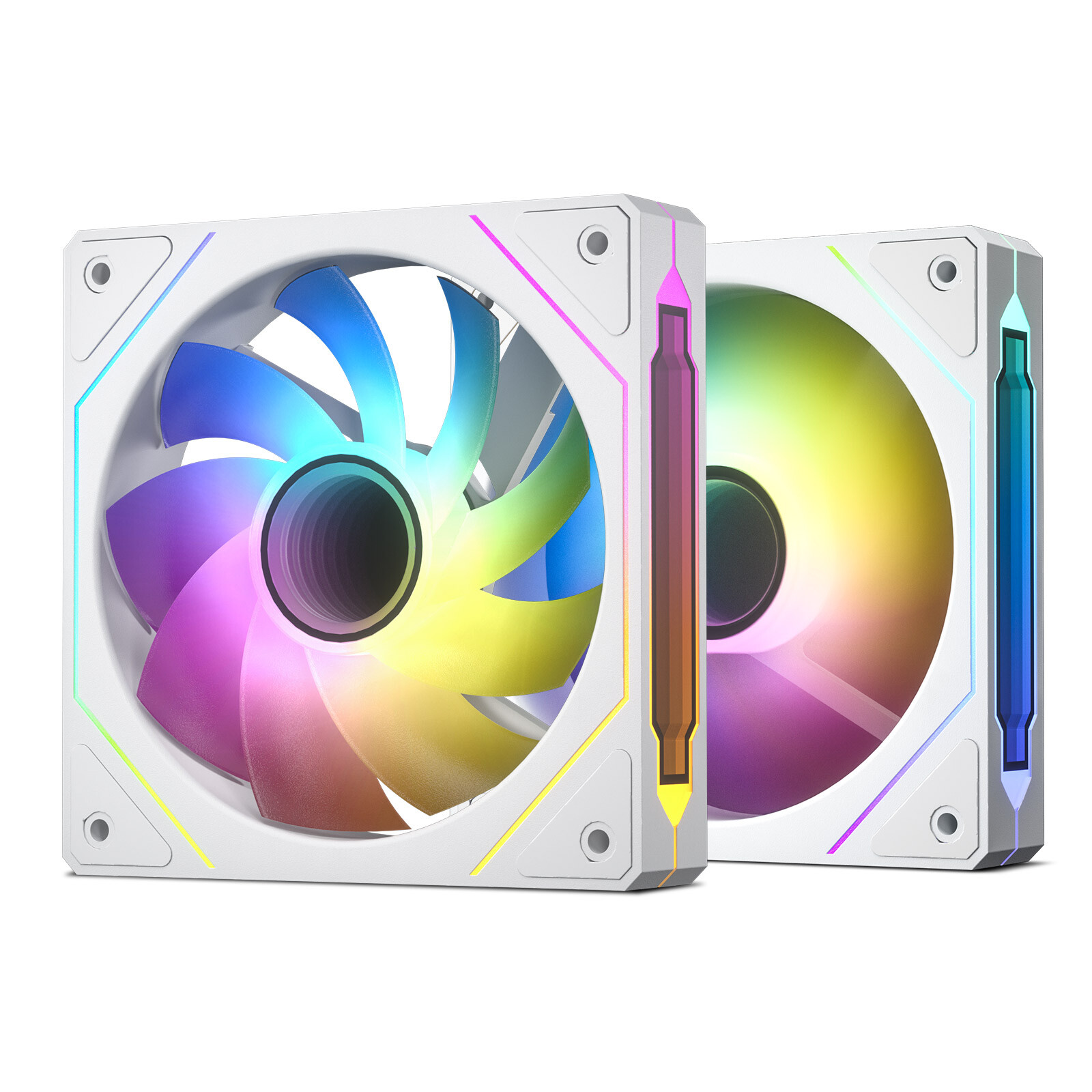 DARKROCK R120-2-Pack 120mm Reverse Installed Infinite Mirror Design PC Fan