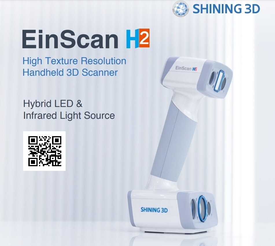 SHINING EinScan H2  Hybrid LED & Infrared Light Handheld Color 3D Scanner