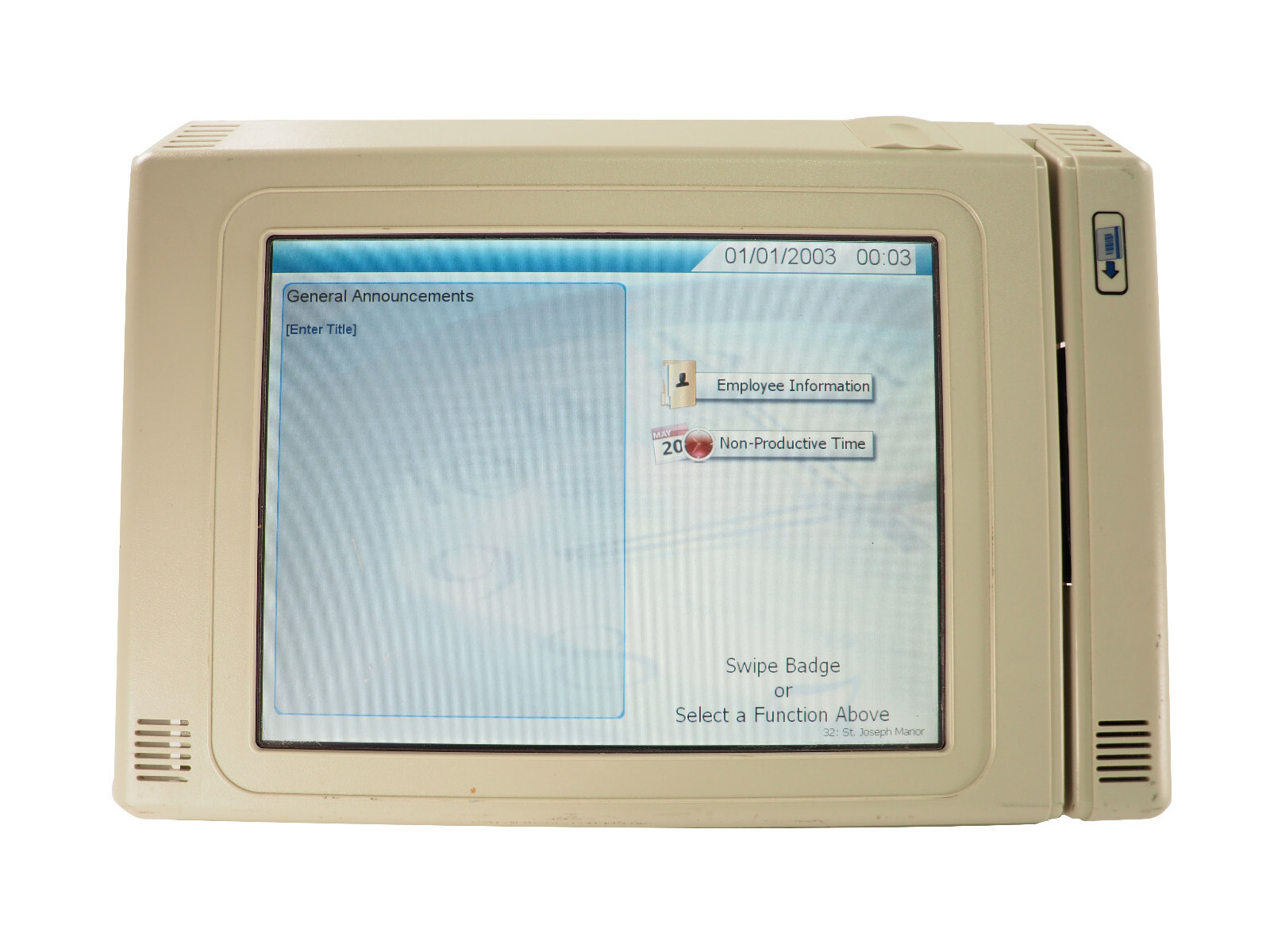 API Employee Information Station Series 1000 Model BEISM1200 IIIA1106 3 SanDisk 
