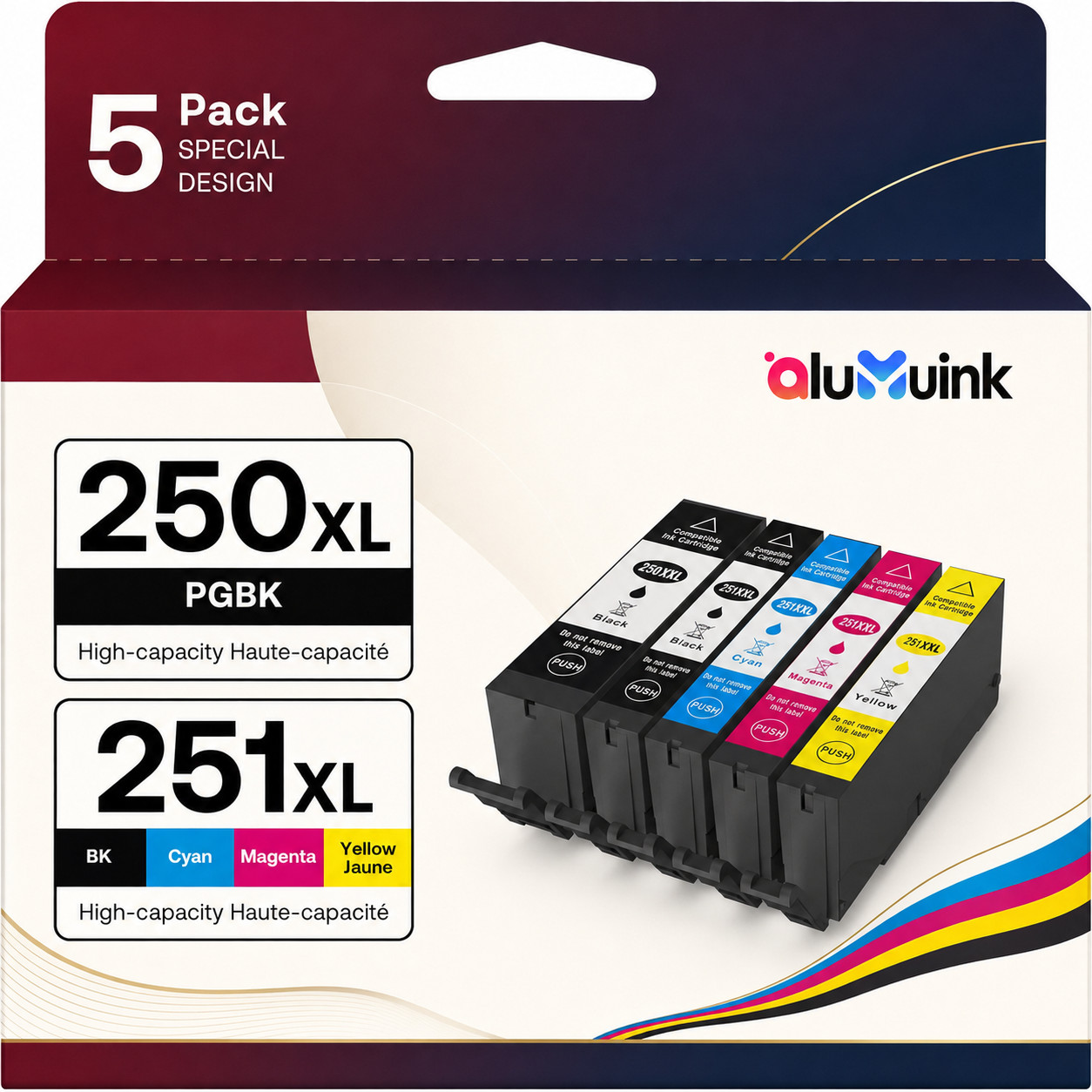 PGI250XL CLI251XL Ink Cartridge  Replacement for  MX722 MX920 IP7220 IP8720