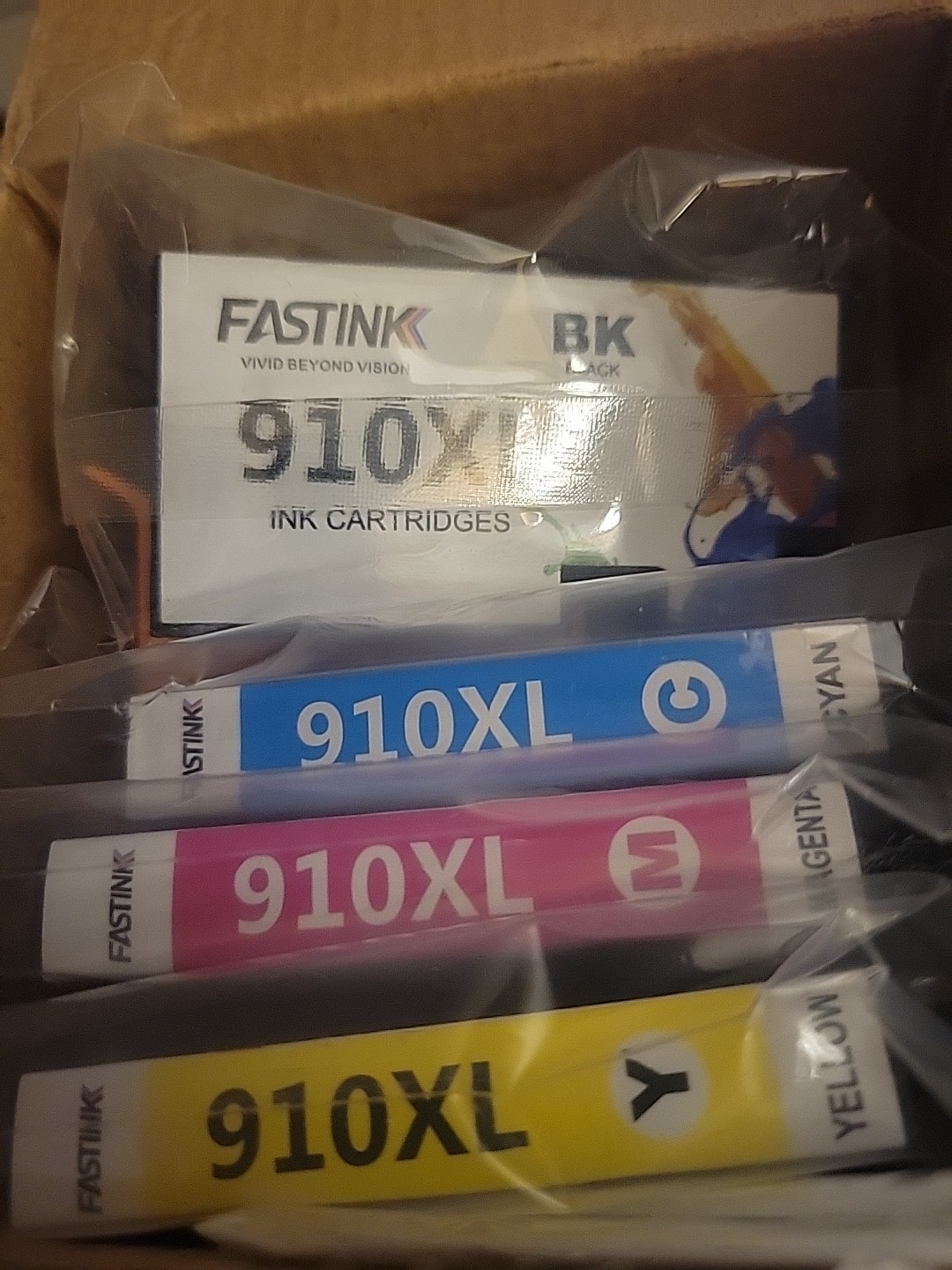 FASTINK HP 910XL Compatible Ink 4 PACK Cartridge Replacements High Yield