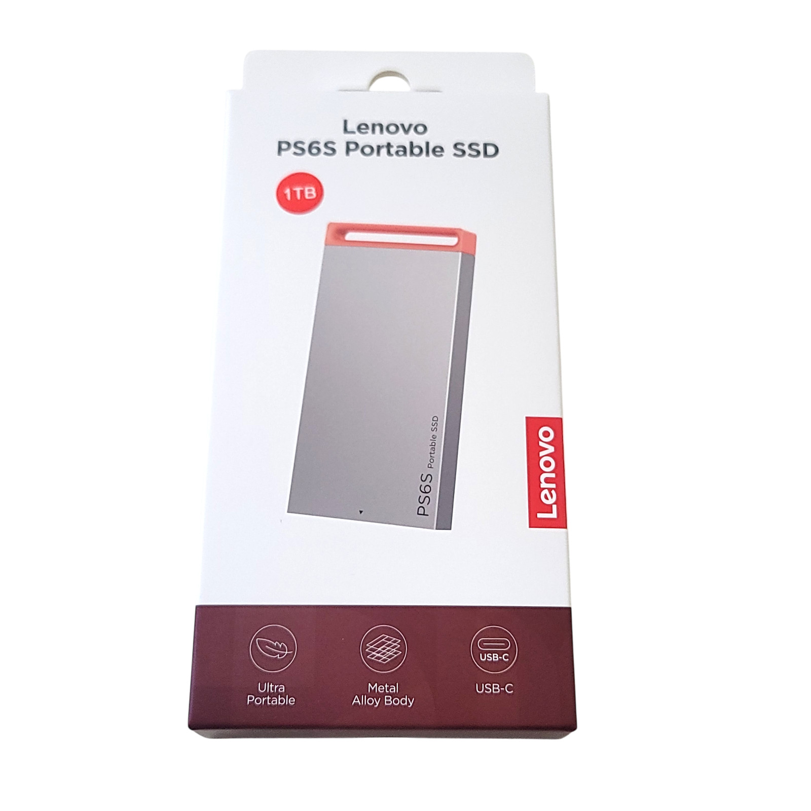 Lenovo PS6S 1TB Portable SSD External Hard Drive USB-C Ultra-Portable BNIB