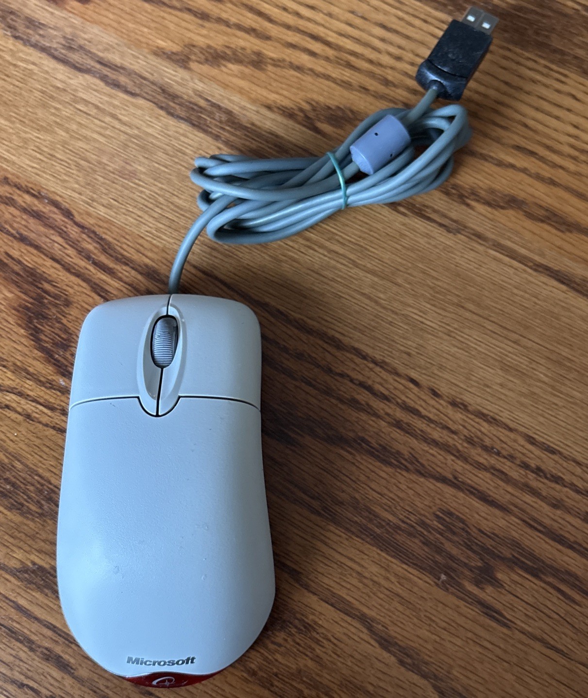 Vintage Microsoft Wheel Mouse Optical USB 1.1A White Tested Working