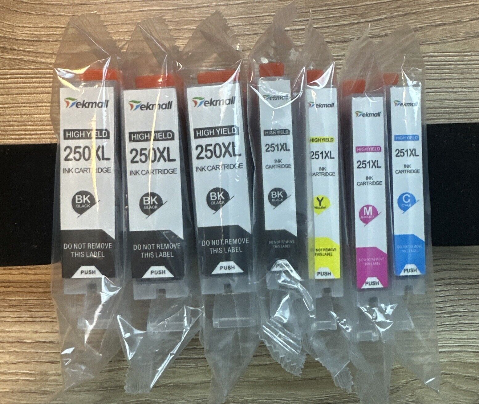 Tekmall Compatible Ink - 7 Cartridges Replacements  250XL 251XL BLACK & OTHER