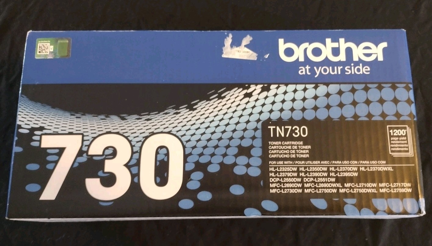 Brother TN-730 Genuine High Yield Black Toner Cartridge  HL-L2350DW OEM New