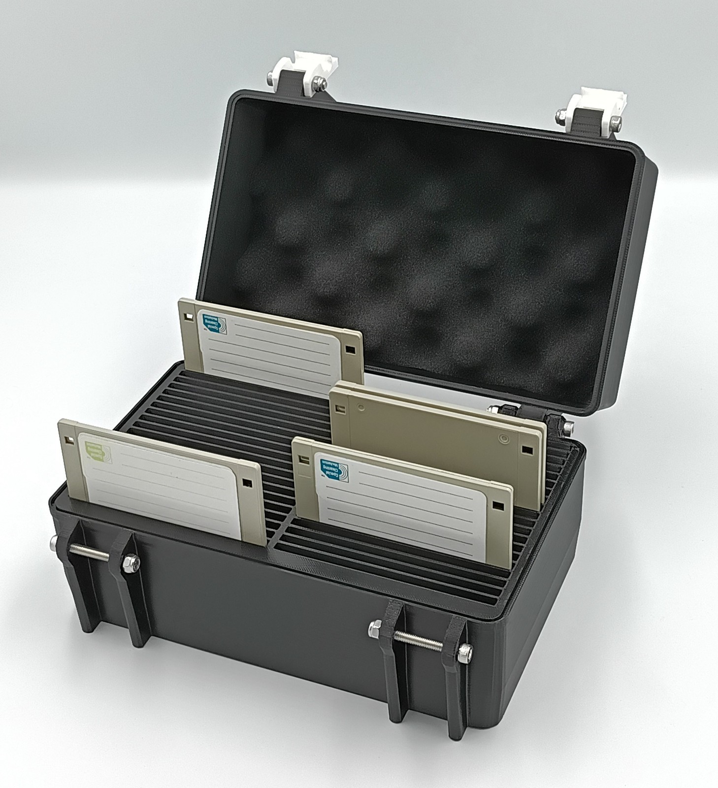 Rugged Protective Carrying Case for 3.5" Floppy Disks - Holds 40 Disks
