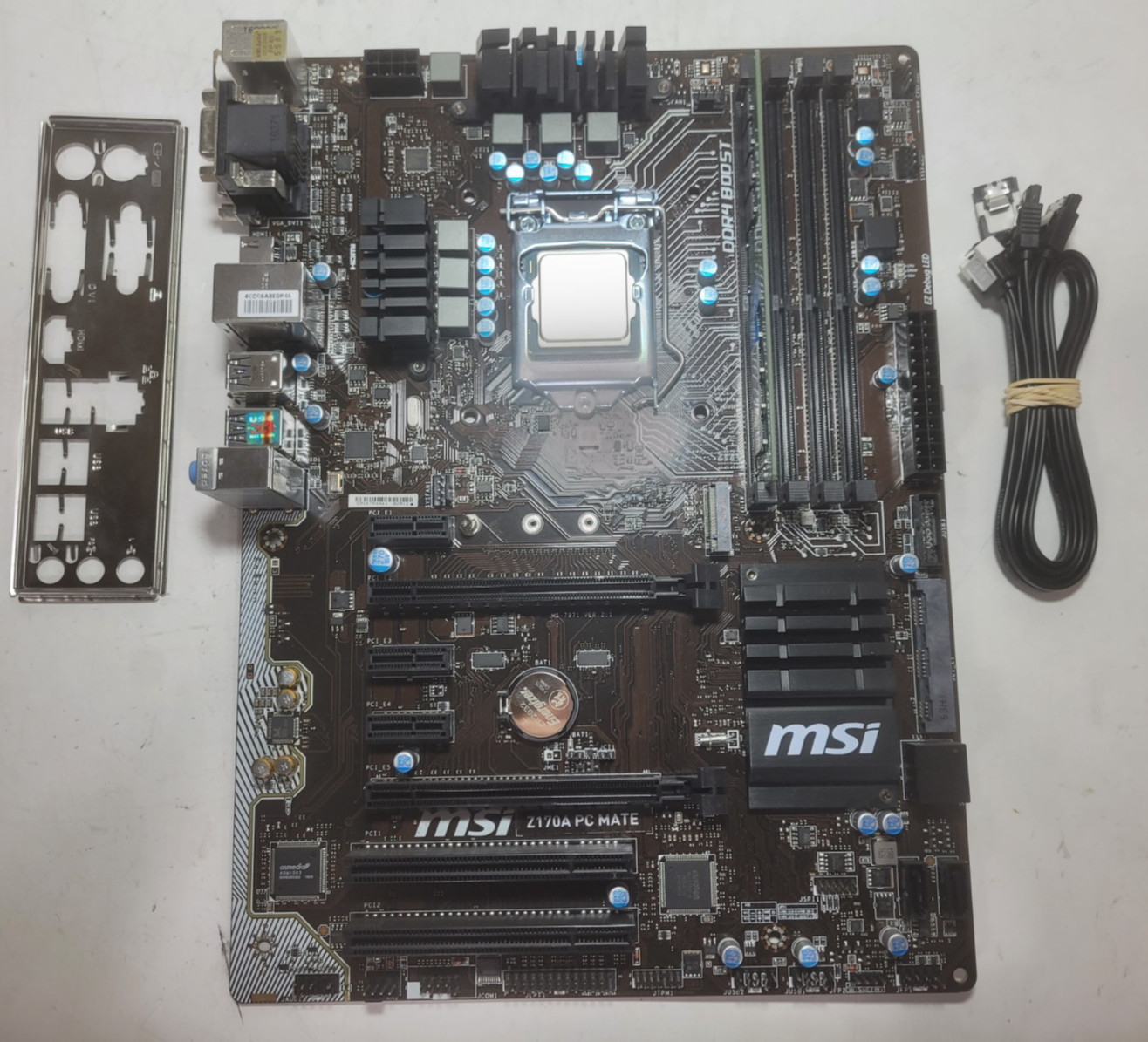 MSI Z170A PC MATE Motherboard Core I7-6700K 16GB RAM, IO Shield # 1995