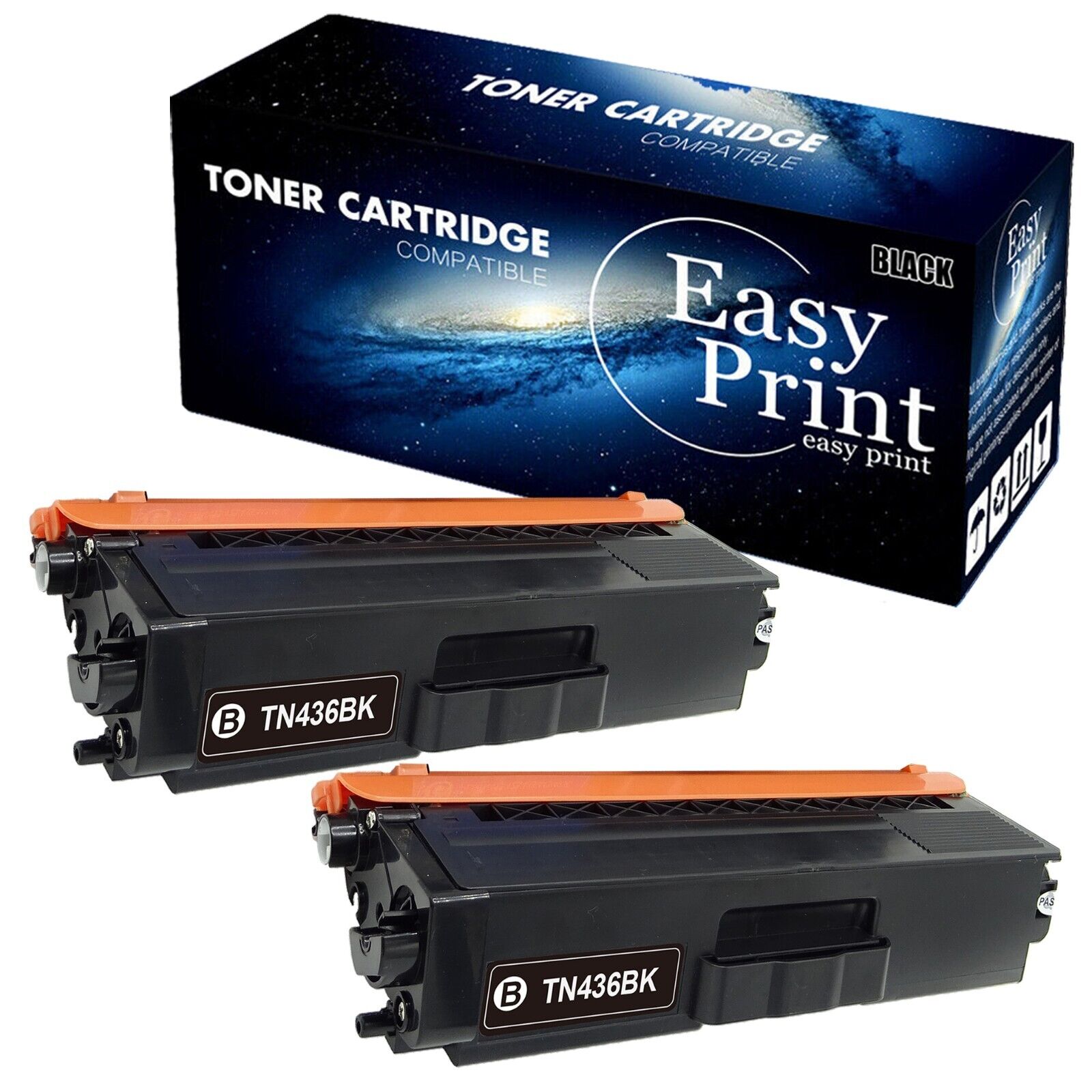 2PK TN436 Black Toner Cartridge TN-436 for HL-L8260CDW HL-L8360CDW DCP-L8410CDN