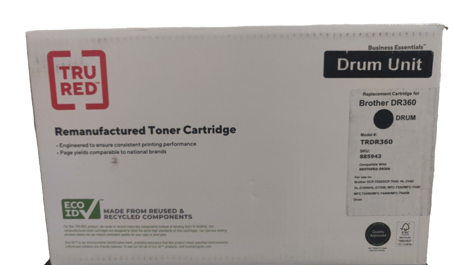 TRU RED Laser Drum Unit Toner Cartridge - Brother DR360 (TRDR360) Black