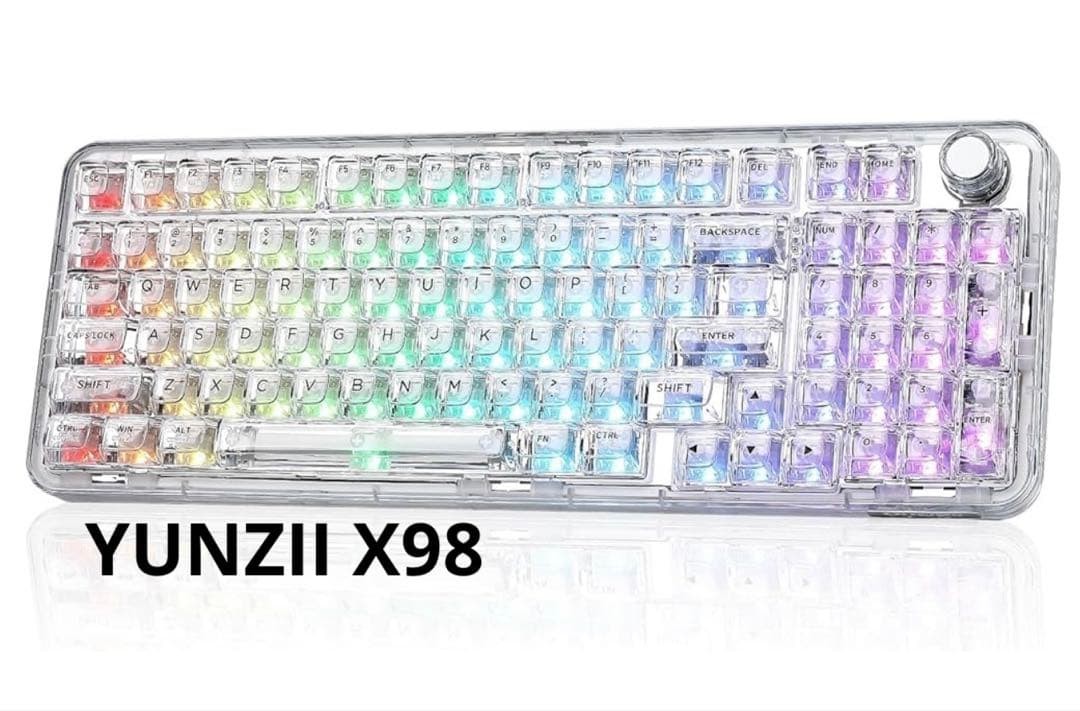 Yunzii X98 Mechanical Keyboard Snow Switch 3-Mode Wireless Rgb Backlight