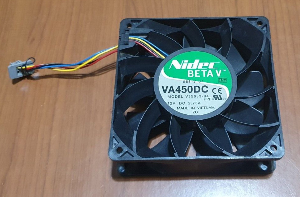 Nidec BetaV VA450DC Fan mod. v35633-94 12V 2.75A 120mm 4wires 220CFM fan