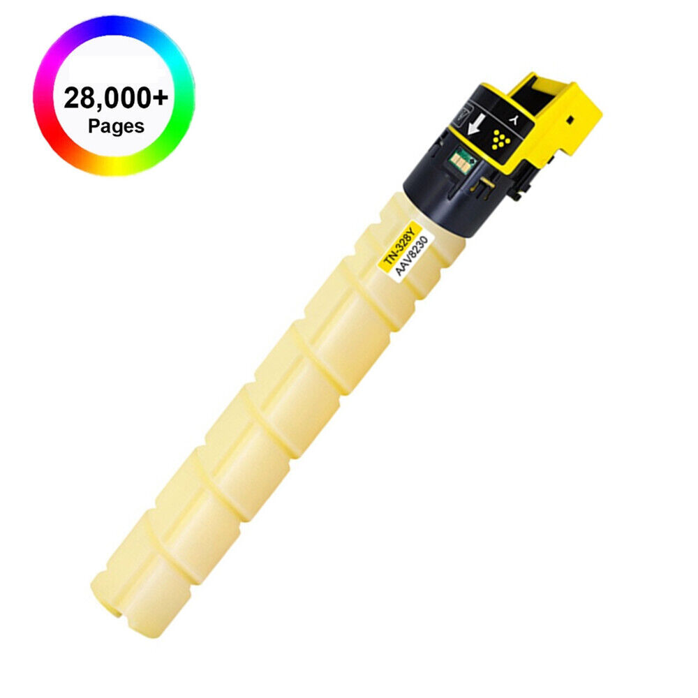 TN328Y TN-328 Yellow Toner Cartridge for Konica Minolta Bizhub C250i C300i C360i