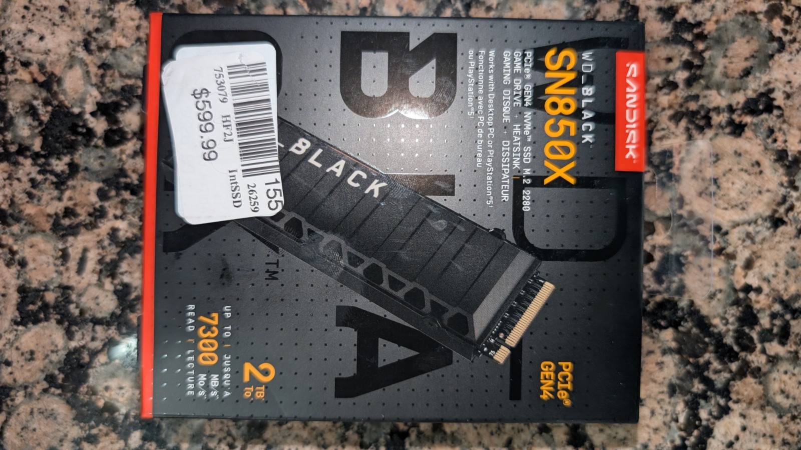 SanDisk WD_BLACK SN850X 2TB M.2 NVMe PCIe Gen4 SSD Heatsink PC