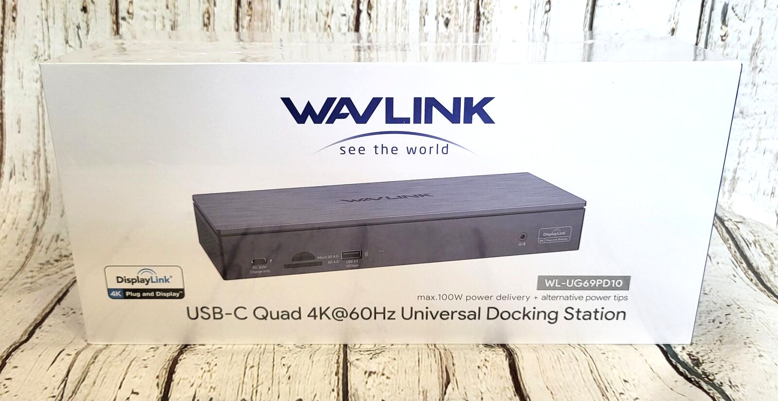 WAVLINK USB-C Quad 4K Universal Dock Station for MacBook & Windows, WL-UG69PD10