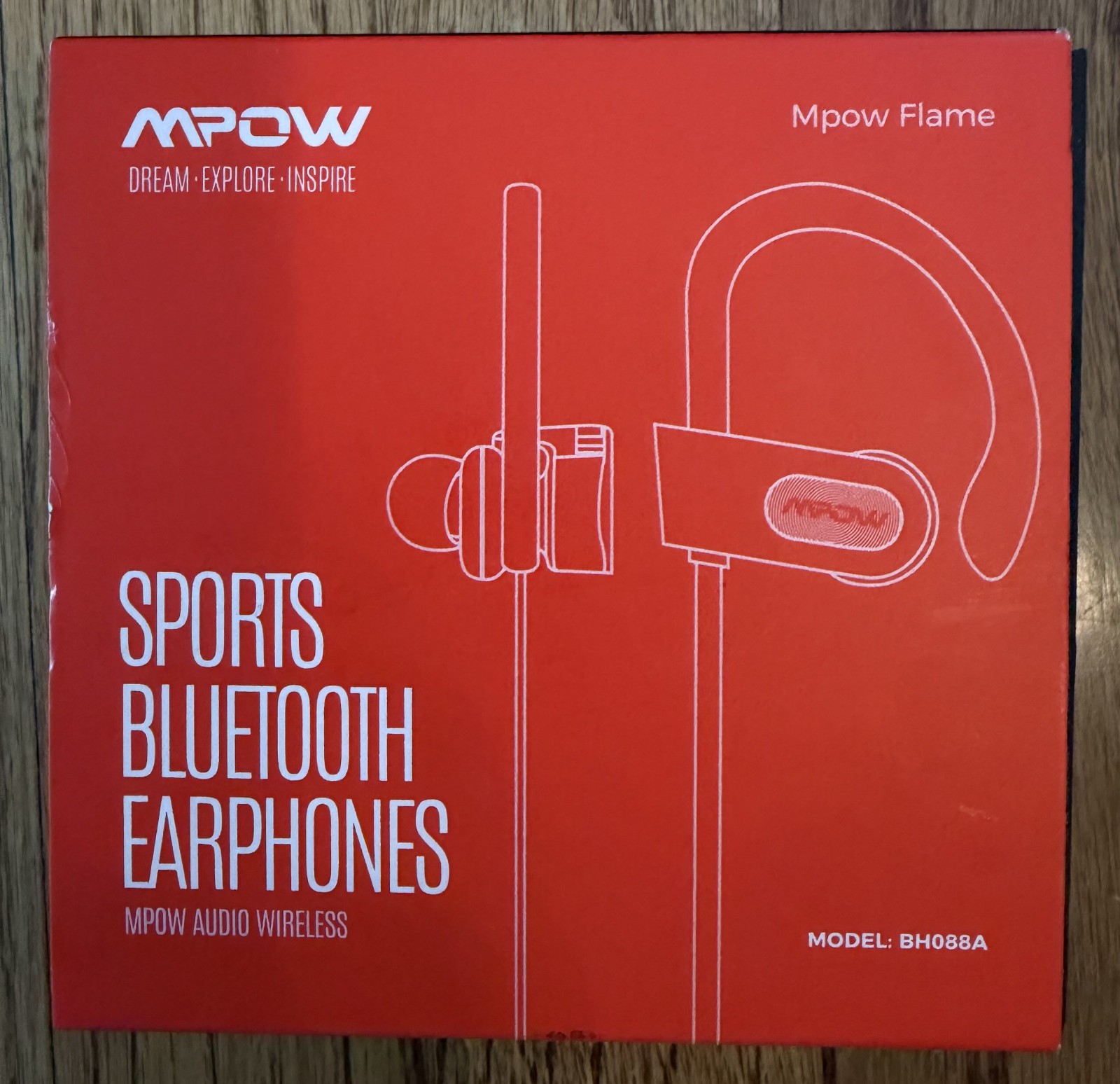 MPOW FLAME SPORTS Bluetooth Wireless Earphones NIB - IPX7 Waterproof Builtin Mic