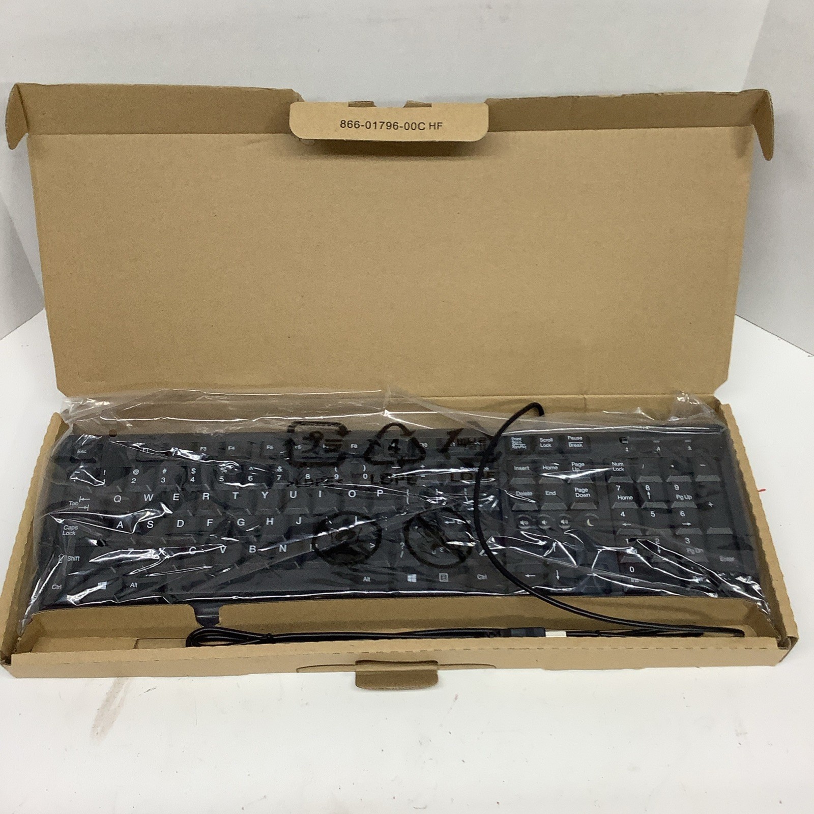 Brand New HP LITE-ON SK-2085 Black 4 Function Keys USB Wired Slim Keyboard