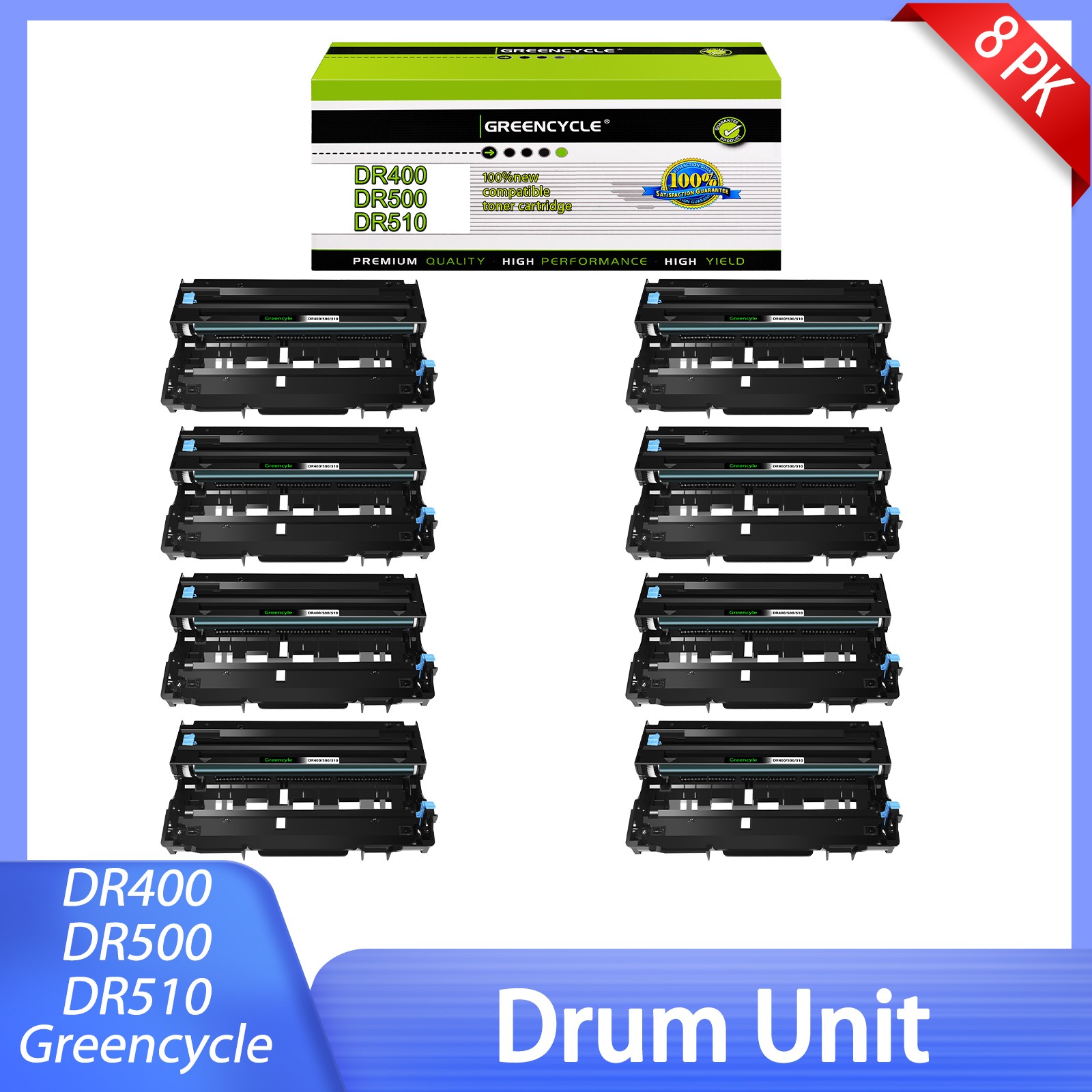 8PK DR500 Drum Unit Compatible For Brother DCP-8025D MFC-8820D HL-1670NLT