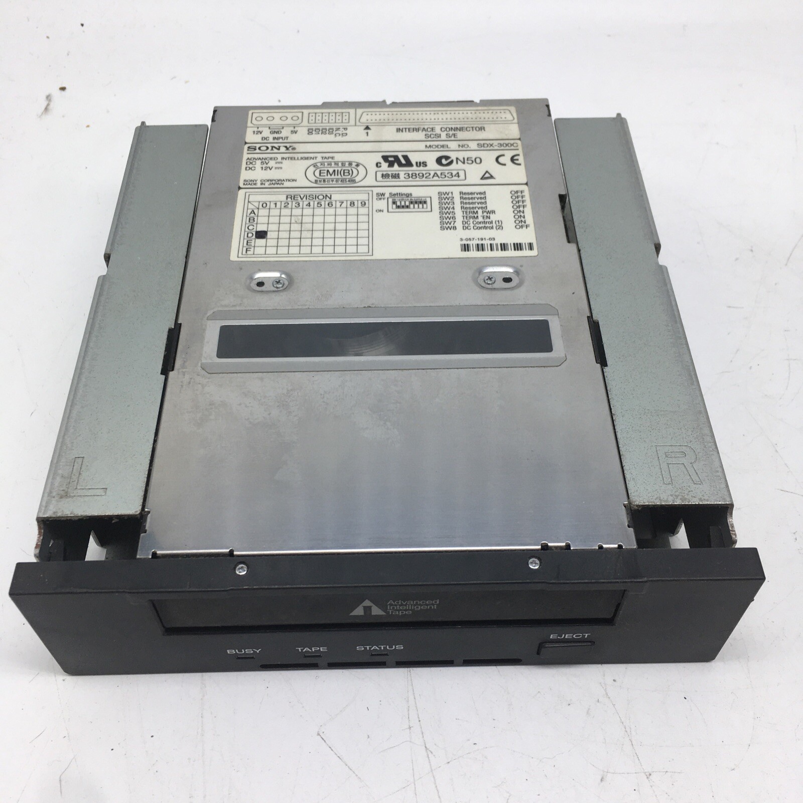 SONY SDX-300C AIT TAPE DRIVE Advanced Intelligent Tape Internal Tape Drive