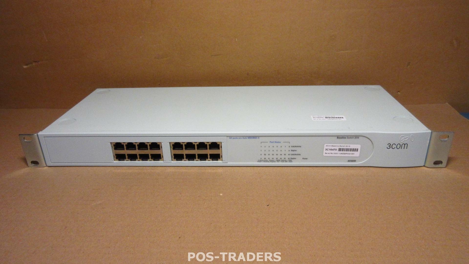 3com 2016 3C16470 Baseline Ethernet 10/100 Switch 16-Port 100Mbps Unmanaged