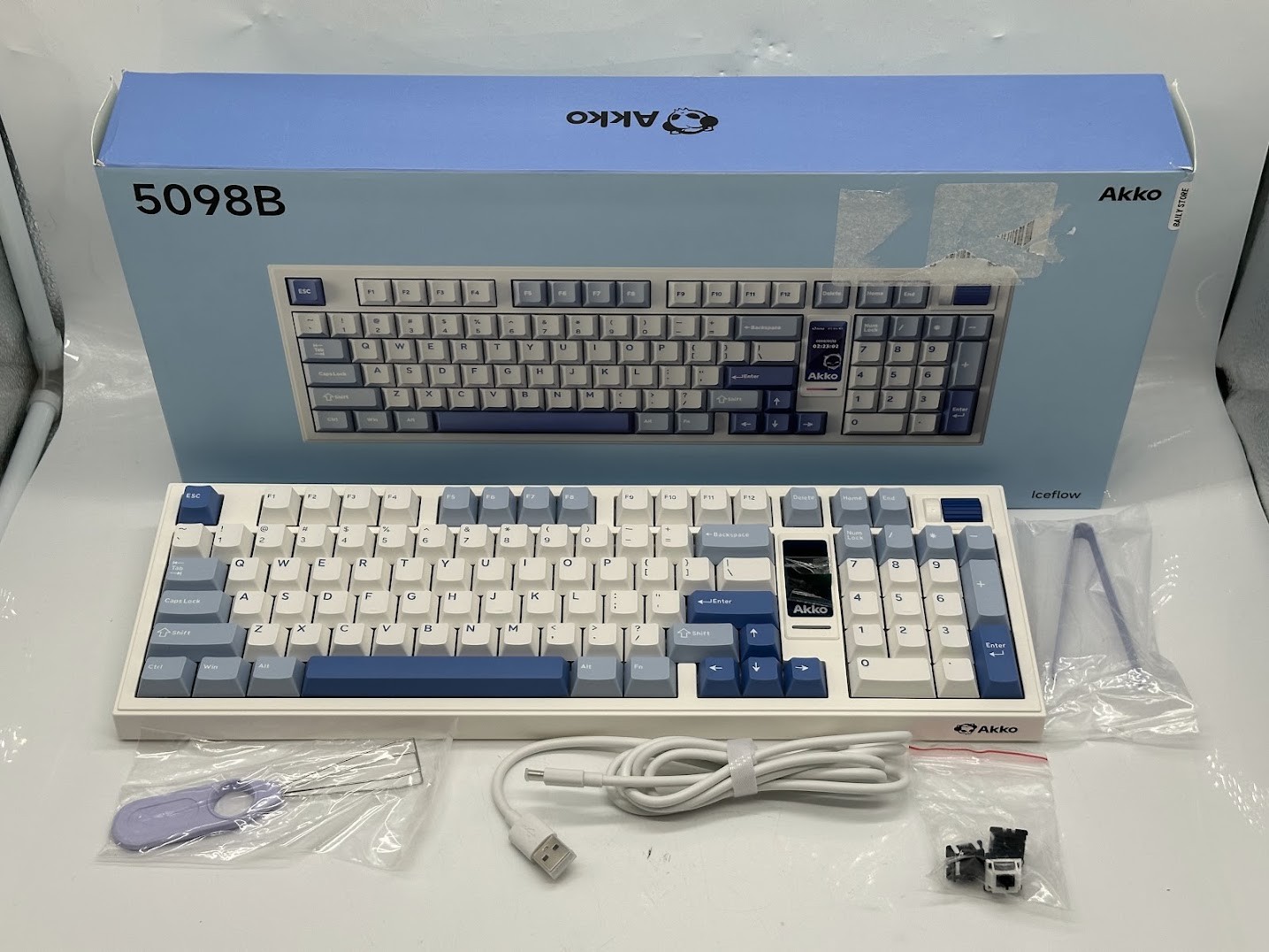 Akko Glacier 5098B Tri-Mode Mechanical Keyboard - White