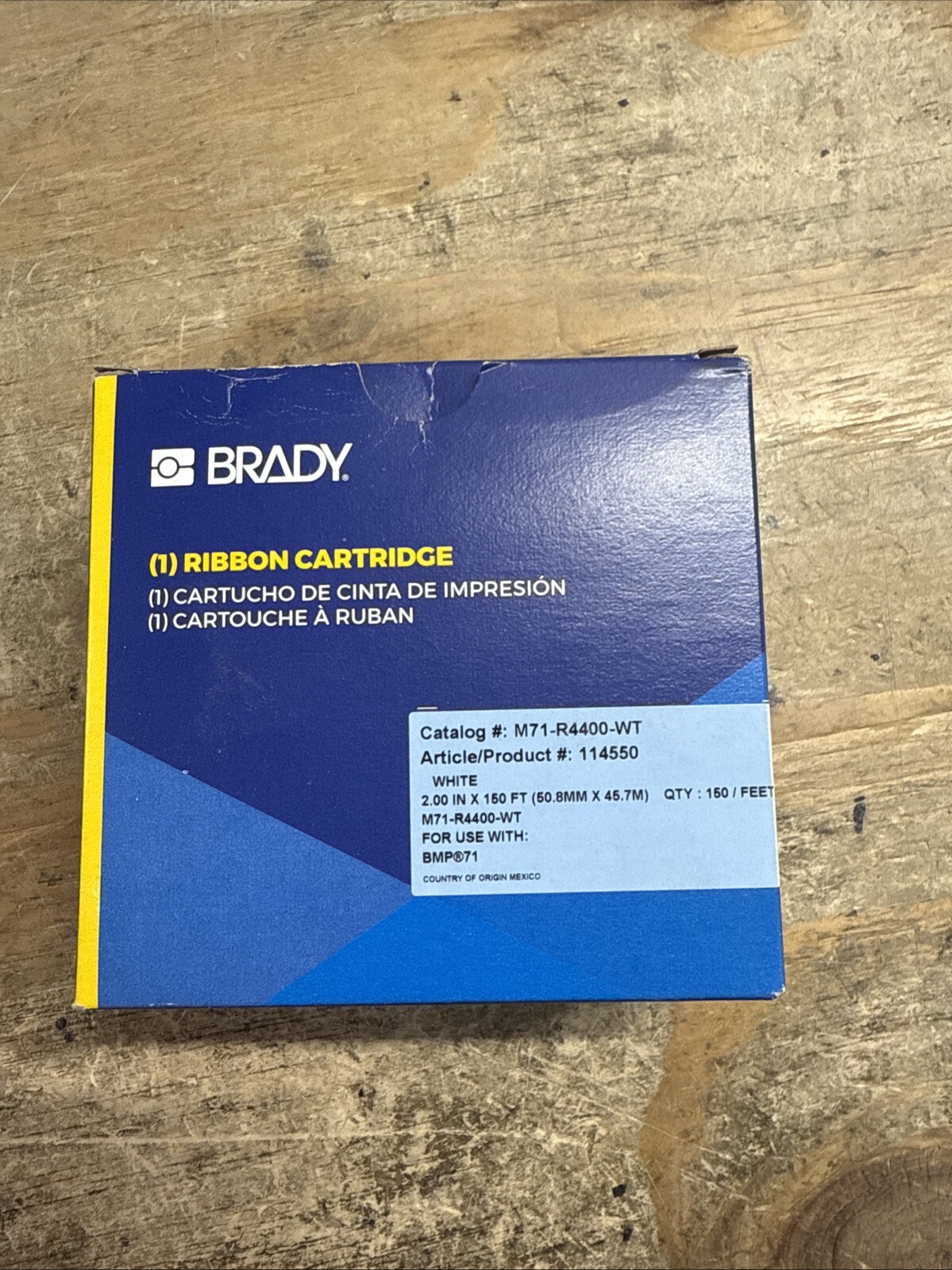 BRADY M71-R4400-WT / M71R4400WT (BRAND NEW)